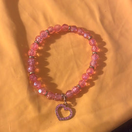 Pink heart bracelet